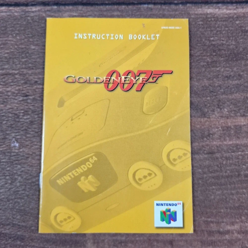 Nintendo GoldenEye 007 Instruction Manual N64 One Size Yellow Good Authentic